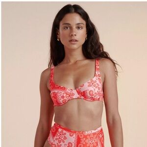 NWT OOKIOH x Lisa Says Gah Surfrider Como Bikini Top, Size XS